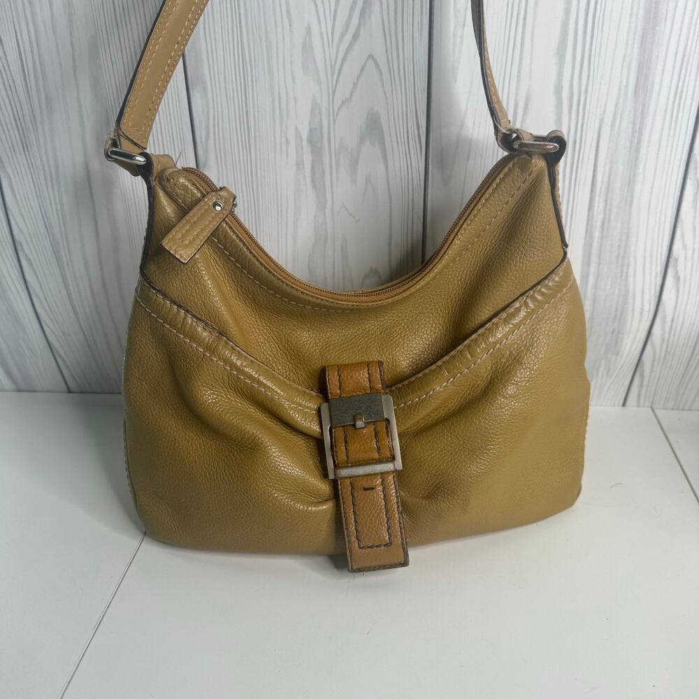 Clark’s Tan Leather Shoulder Bag Hobo Y2K Floral